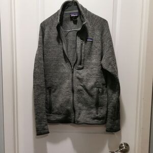 Patagonia Men's Charcoal Zip-Up Sweater